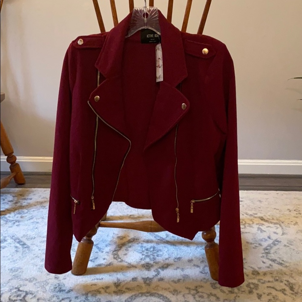 Deep red in color.